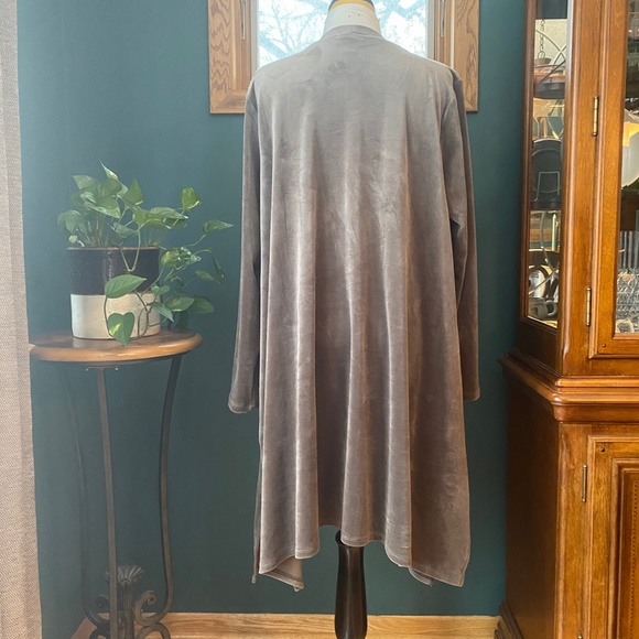 J Jill dipped hem mocha velour dress XL - Picture 4 of 8